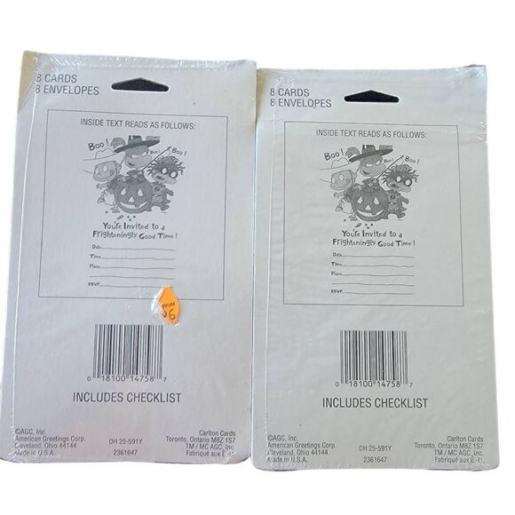 Rugrats Vintage Halloween Treat Bags And Invitations 1998 Hallmark Nickelodeon - Picture 6 of 7